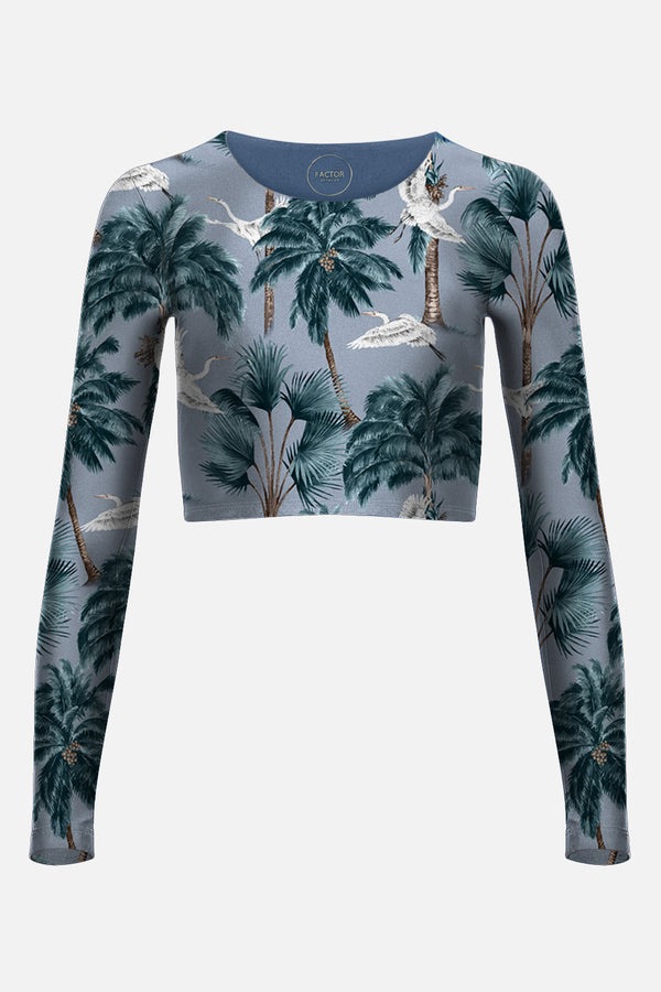 The Crop Crew Silhouette - Horizon Blue Heron Print
