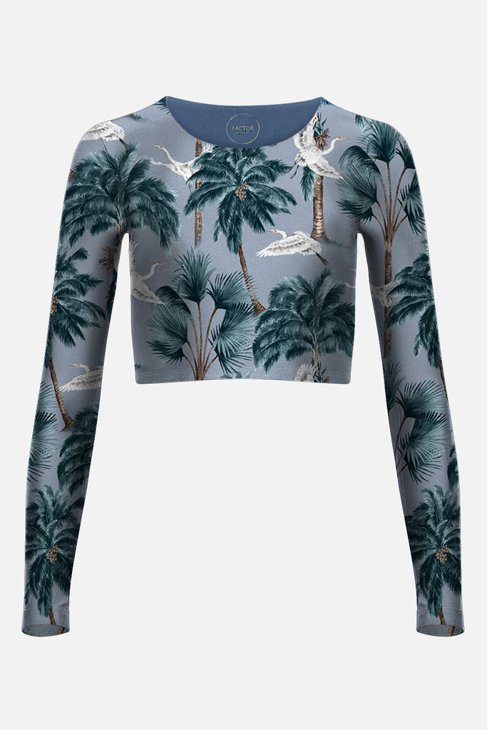 The Crop Crew Silhouette - Horizon Blue Heron Print