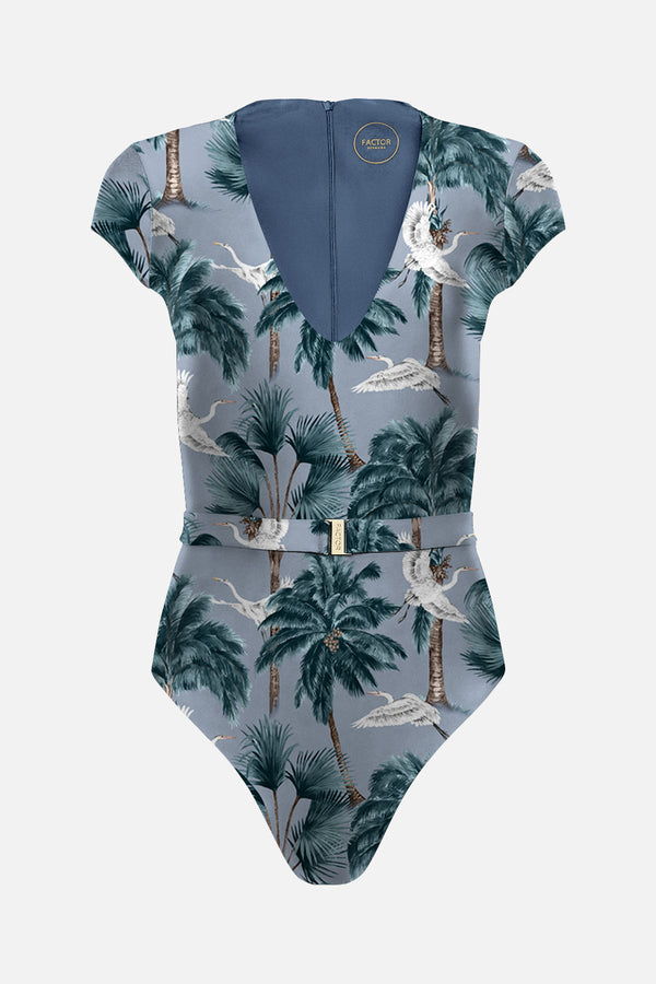 The Plunge Silhouette - Horizon Blue Heron Print