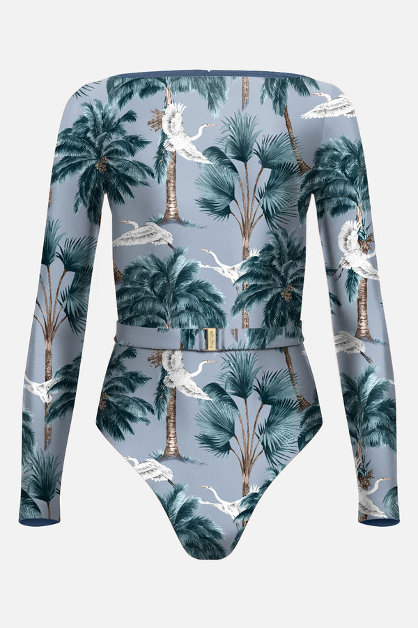 The Bateau Silhouette - Horizon Blue Heron Print
