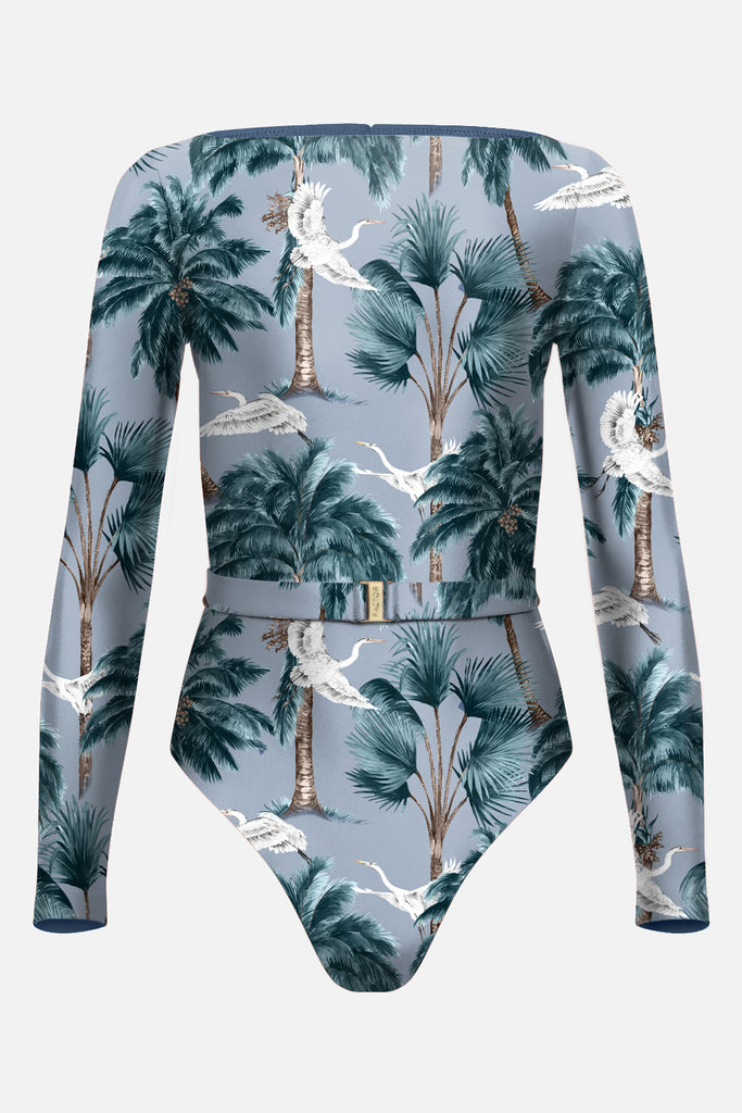 The Bateau Silhouette - Horizon Blue Heron Print