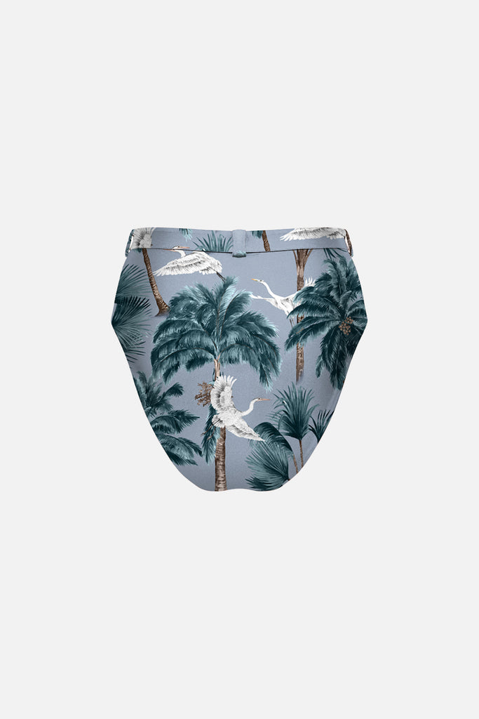 The High Waist Silhouette - Horizon Blue Heron Print