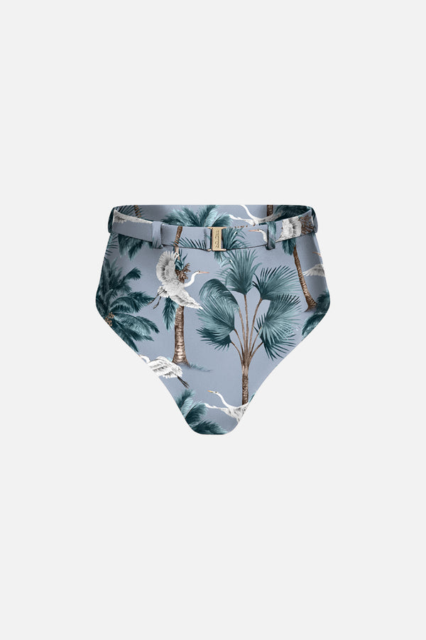 The High Waist Silhouette - Horizon Blue Heron Print