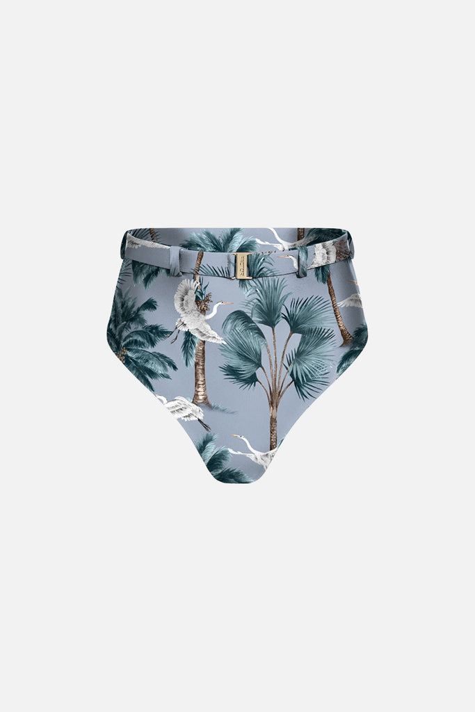 The High Waist Silhouette - Horizon Blue Heron Print