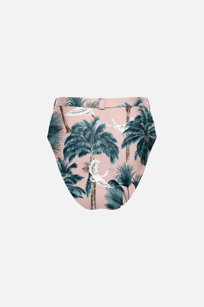 The High Waist Silhouette - Pink Sand Heron Print